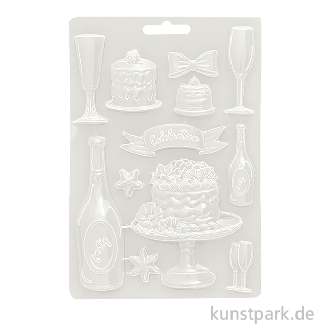 Artikelbild 1 des Artikels “Stamperia Soft Mould (Gießform) - Masquerade Flut and Cakes, A5 “
