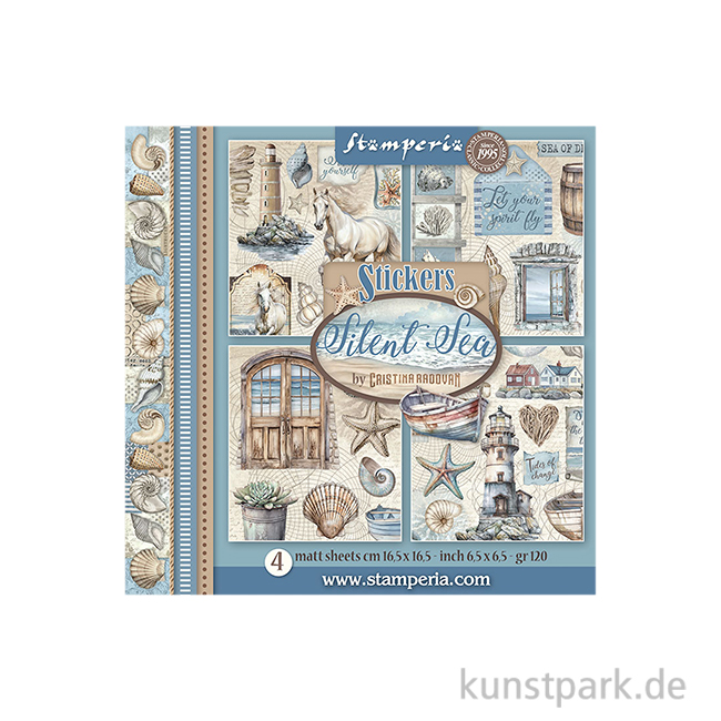 Artikelbild 1 des Artikels “Stamperia Stickers - Silent Sea, 4 Stickerbögen “