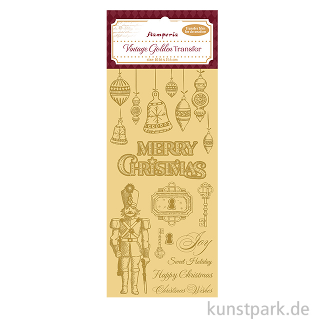 Artikelbild 1 des Artikels “Stamperia Vintage Gold Transferfolie - Merry Christmas “