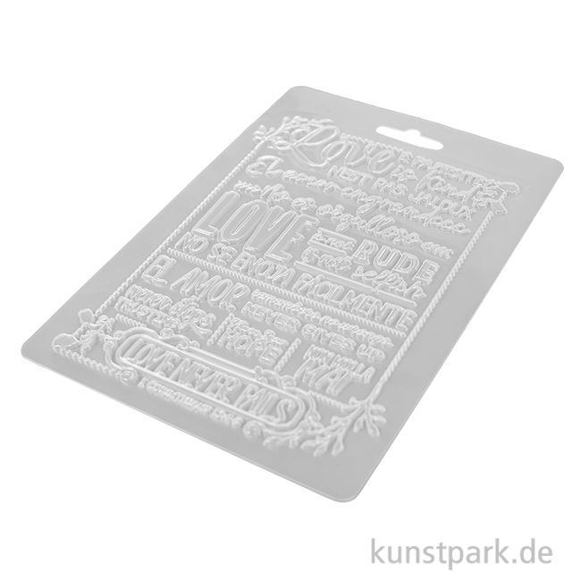 Artikelbild 1 des Artikels “Stamperia Soft Mould (Gießform) - Love Story Love Never Fails, DIN A5 “