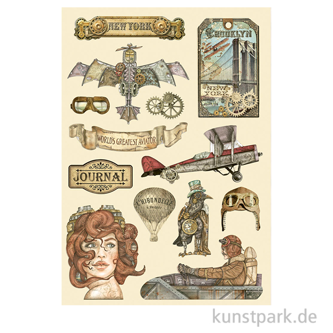 Artikelbild 1 des Artikels “Stamperia Wooden Shapes - Sir Vagabond Aviator, DIN A5 “