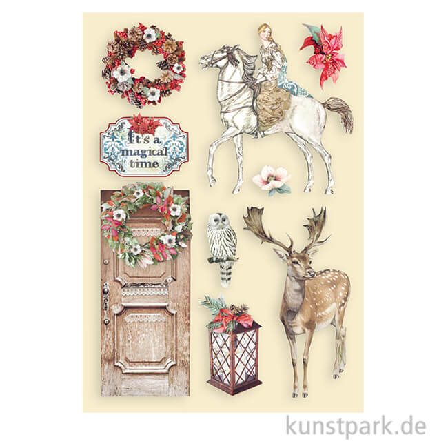 Artikelbild 1 des Artikels “Stamperia Wooden Shapes - Winter Tales Horse and Deer, DIN A5 “