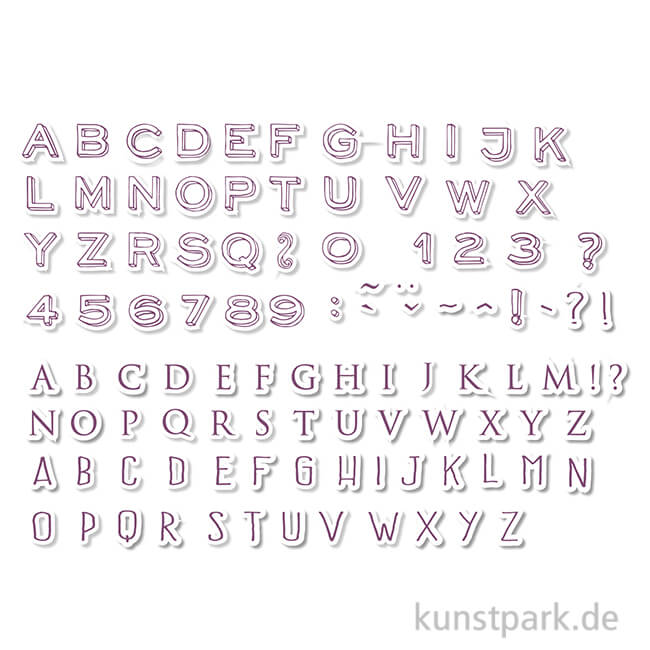 Artikelbild 1 des Artikels “STAMPO Scrap Stempel & Farbe, 104er Set - Alphabet 2 “