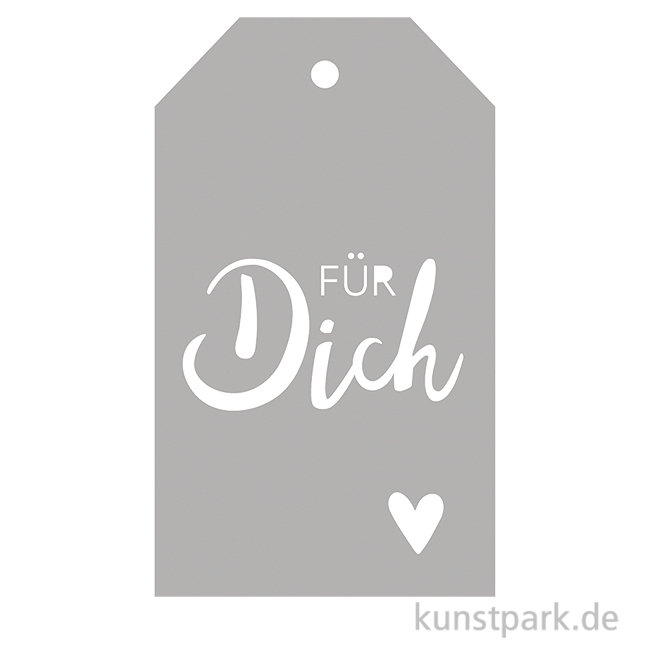 Artikelbild 1 des Artikels “Stanzschablone Anhänger - Für Dich, 8.5 x 5 cm “