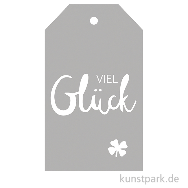 Artikelbild 1 des Artikels “Stanzschablone Anhänger - Viel Glück, 8.5 x 5 cm “