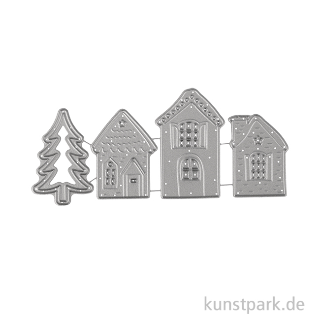 Artikelbild 1 des Artikels “Stanzschablonen Set - Winterhäuser, 4 Stück “