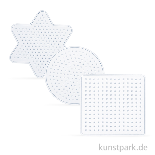 Artikelbild 1 des Artikels “Steckplatten-Set für Bügelperlen - Basic Klein, 3 Stück sortiert “