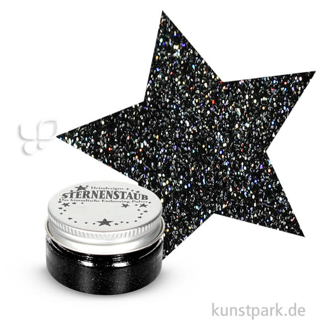 Artikelbild 1 des Artikels “Stempel Sternenstaub Embossing Pulver, 14 ml Dose | Schwarze Diamanten“