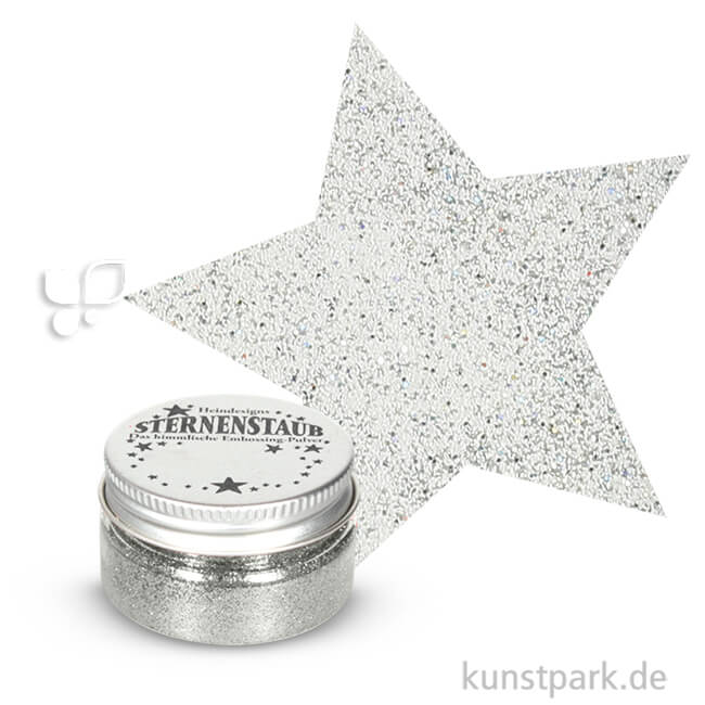 Artikelbild 1 des Artikels “Stempel Sternenstaub Embossing Pulver, 14 ml Dose | Silver Sparkle“