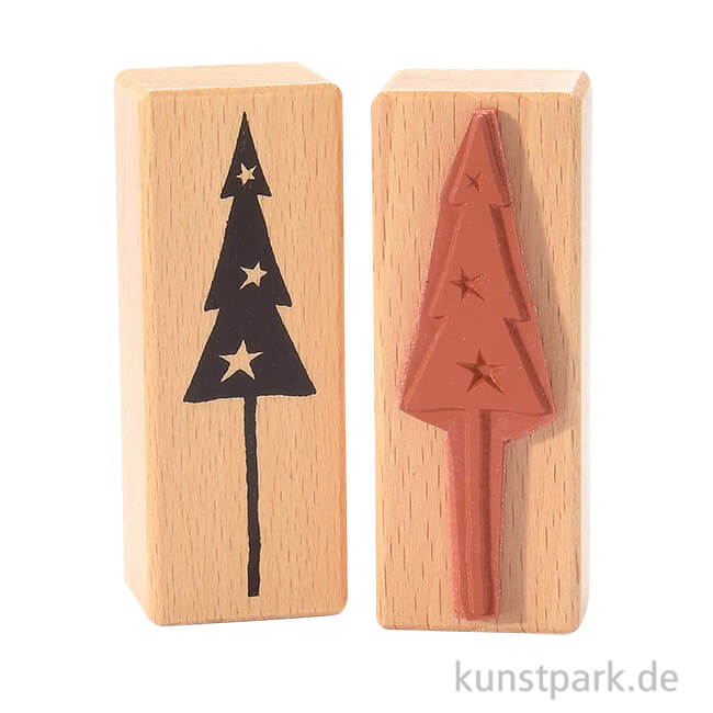 Artikelbild 1 des Artikels “Stempel - Tannenbaum mit Sternen, 3 x 8 cm “