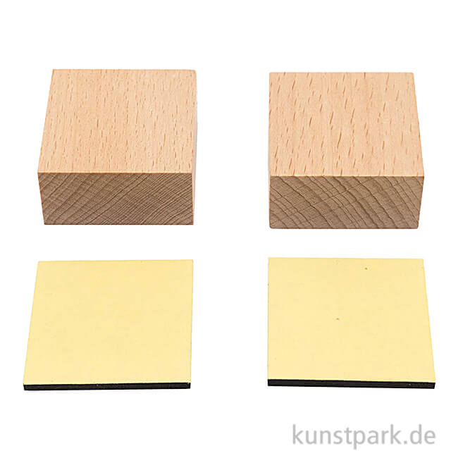 Artikelbild 1 des Artikels “Stempelblock, Holz, Quadratisch, 4 x 4 x 2 cm, 2 Stück “
