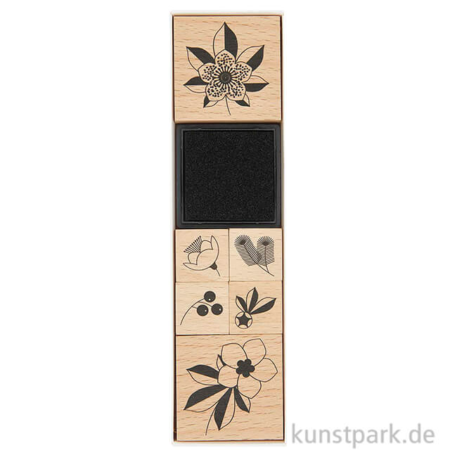 Artikelbild 1 des Artikels “Stempelset - Christmas Rocks, Helleborus mit 6 Holzstempeln “