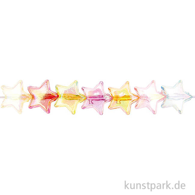 Artikelbild 1 des Artikels “Stern Perlen, Transparent, Farbmix, 14 x 5 mm, 32 Stück “