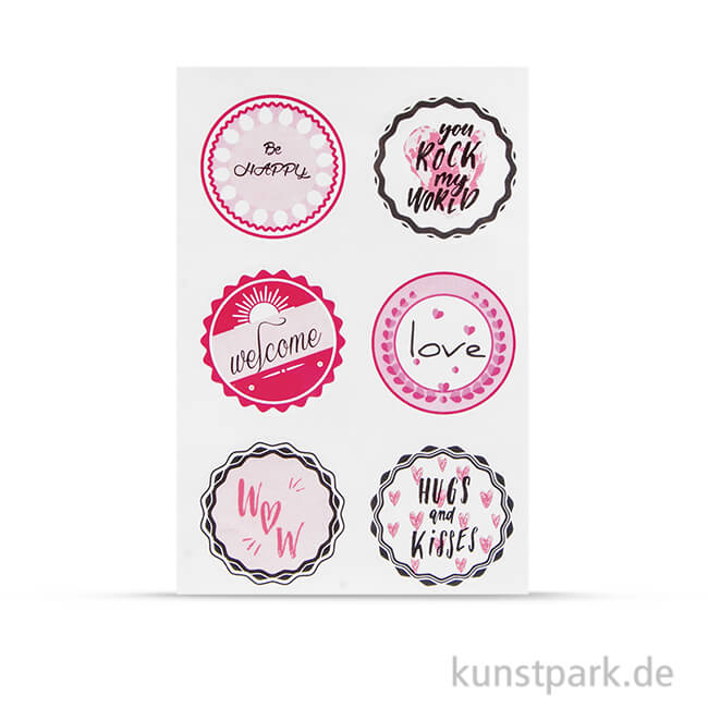 Artikelbild 1 des Artikels “Sticker - Hugs + Kisses, 24 Stück sortiert “