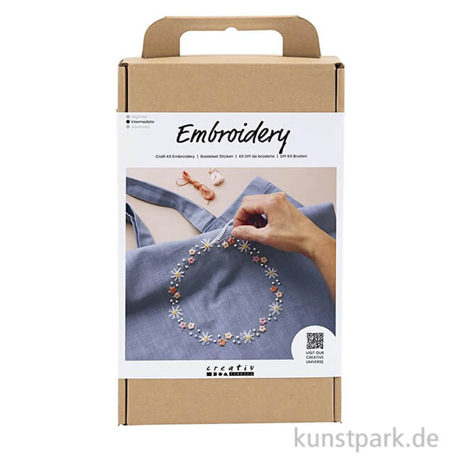Artikelbild 1 des Artikels “Stickset für Anfänger - Tragetasche, Taubenblau “