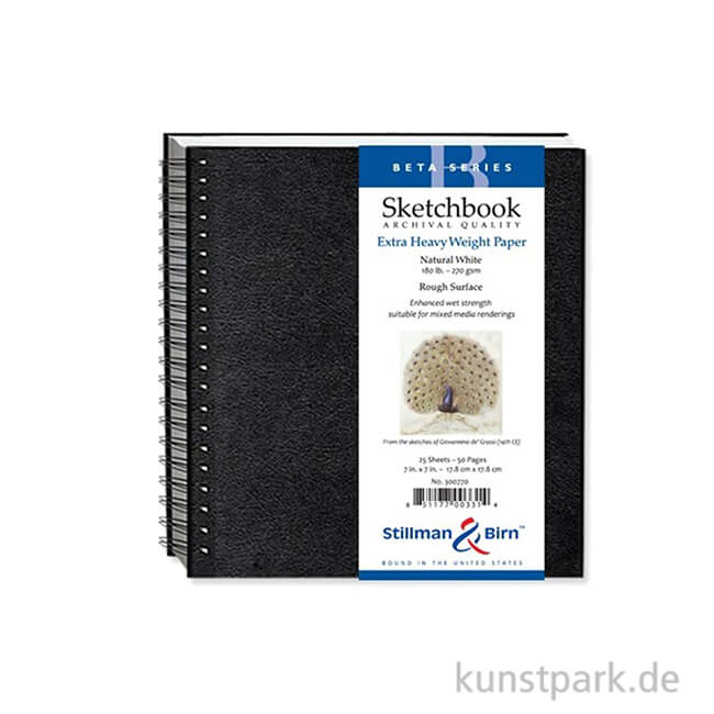 Artikelbild 1 des Artikels “Stillman & Birn Skizzenbuch BETA Spiral, 25 Blatt, 270 g 17,8 x 17,8 cm“
