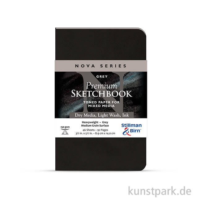 Artikelbild 1 des Artikels “Stillman & Birn Skizzenbuch Softcover NOVA Grey, 48 Blatt, 150g 8,9 x 14 cm“