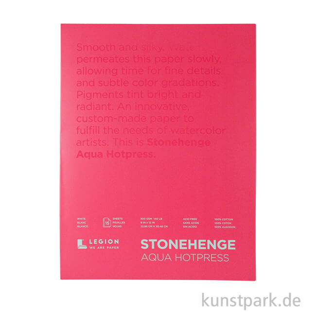 Artikelbild 1 des Artikels “Stonehenge Aqua Smooth, Aquarellblock 300g 22 x 30 cm“