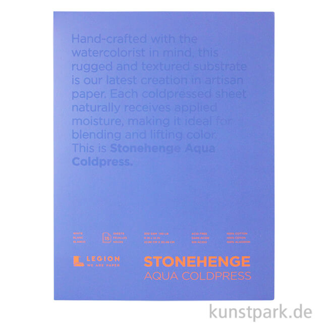Artikelbild 1 des Artikels “Stonehenge Aqua Textured, Aquarellblock 300g 30 x 40 cm“