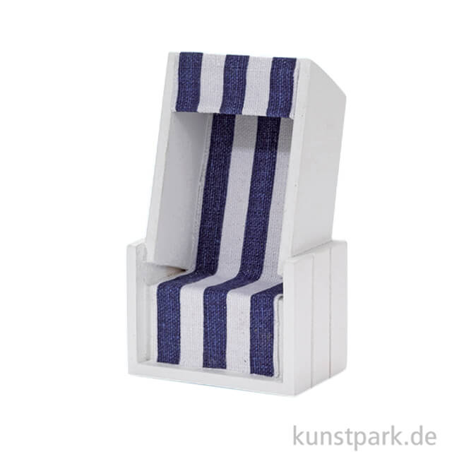 Artikelbild 1 des Artikels “Mini Strandkorb - Blau-Weiß, 10x6x4 cm “
