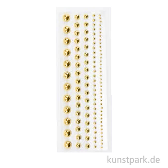 Artikelbild 1 des Artikels “Strasssteine selbstklebend, Gold, 5 Größen, 114 Stück “