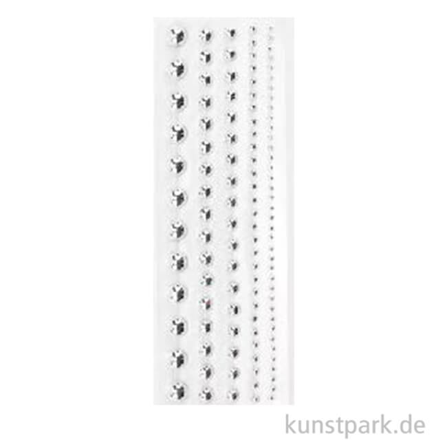 Artikelbild 1 des Artikels “Strasssteine selbstklebend, Silber, 5 Größen, 114 Stück “