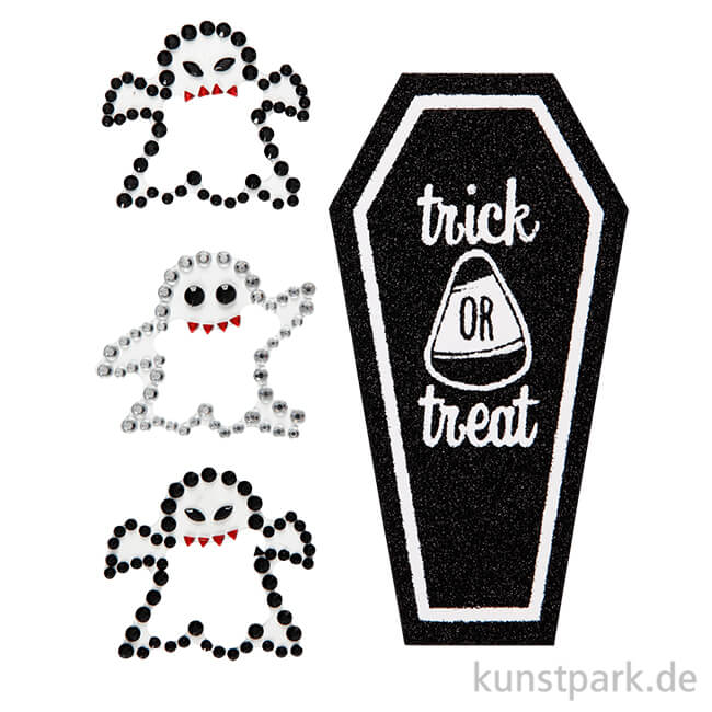 Artikelbild 1 des Artikels “Strasssteinsticker - Geister, 14x17 cm, selbstklebend “