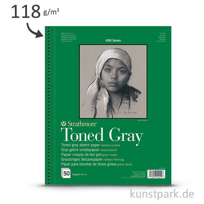 Artikelbild 1 des Artikels “Strathmore Artist Paper 400 - Skizzenpapier Grey, 118g “
