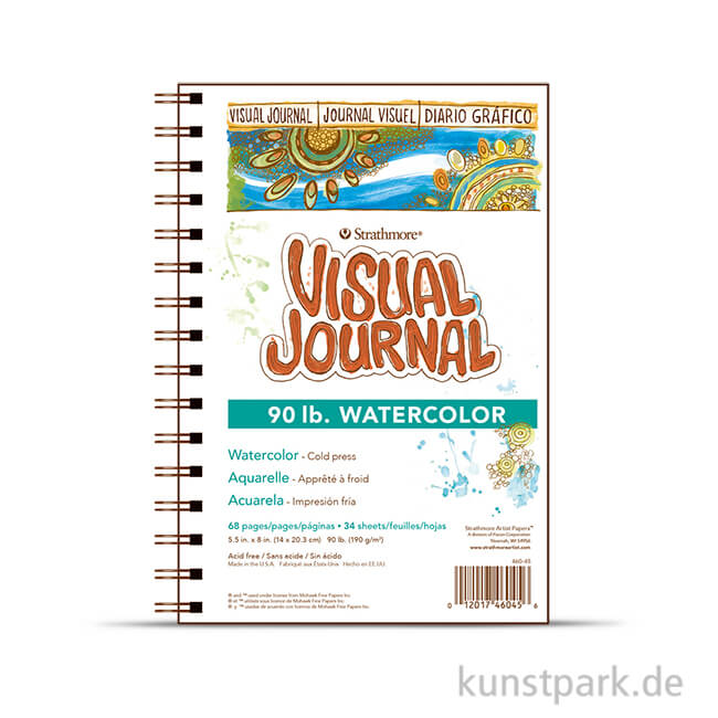 Artikelbild 1 des Artikels “Strathmore Visual Journal 400 - Aquarellpapier, 34 Seiten, 190g 14 x 20,3 cm“