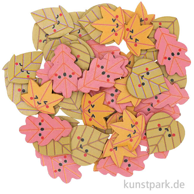 Artikelbild 1 des Artikels “Streudeko Blätter aus Holz, 48 Stück sortiert “