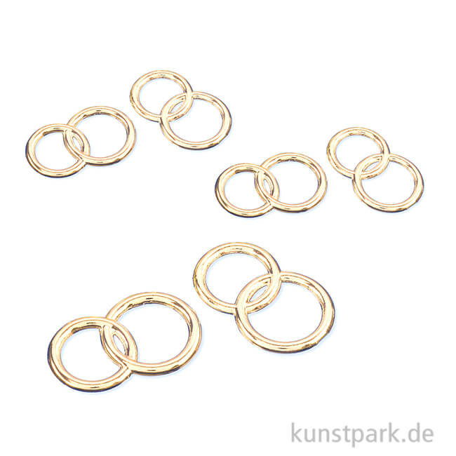 Artikelbild 1 des Artikels “Streuteile - Hochzeit, Ringe, ca. 2 cm, Gold, 6 Stück “