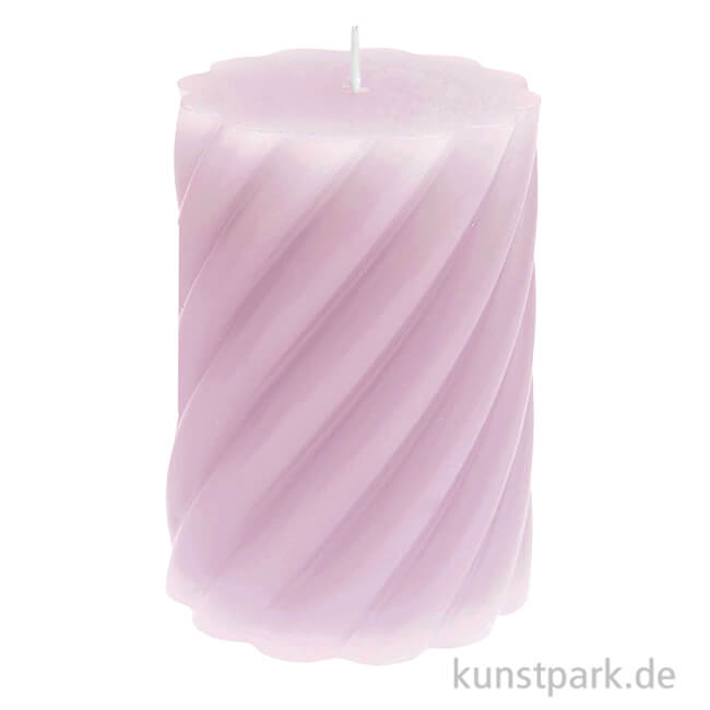 Artikelbild 1 des Artikels “Stumpenkerze - Spiral, Rosa, 7 x 10 cm “