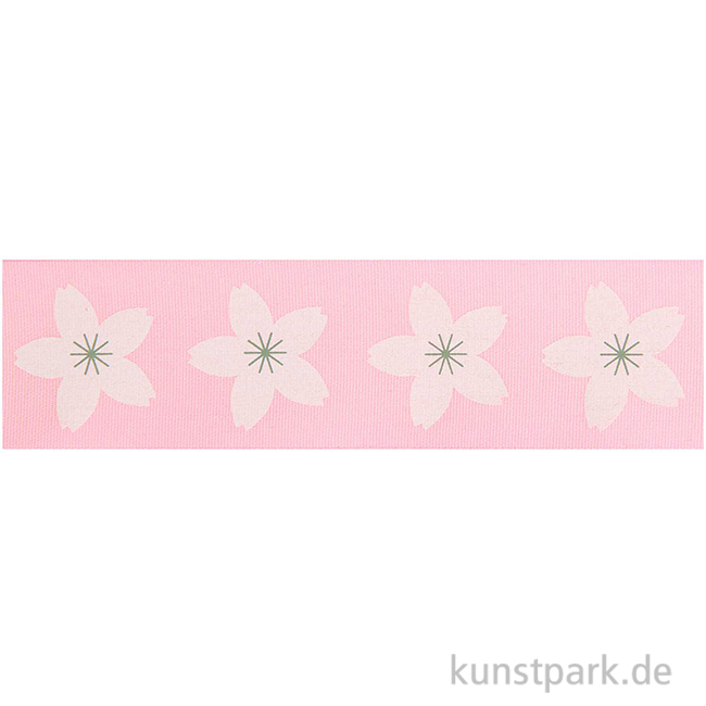 Artikelbild 1 des Artikels “Taftband - Sakura, Kirschblüten, Rosa, 3m “