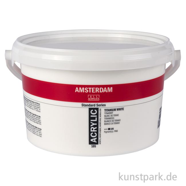 Artikelbild 1 des Artikels “Talens AMSTERDAM Acrylfarbe, 2500 ml Eimer, Titanweiß “