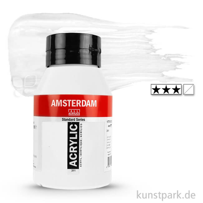 Artikelbild 1 des Artikels “Talens AMSTERDAM Acrylfarben 1 Liter Flasche | 104 Zinkweiß“
