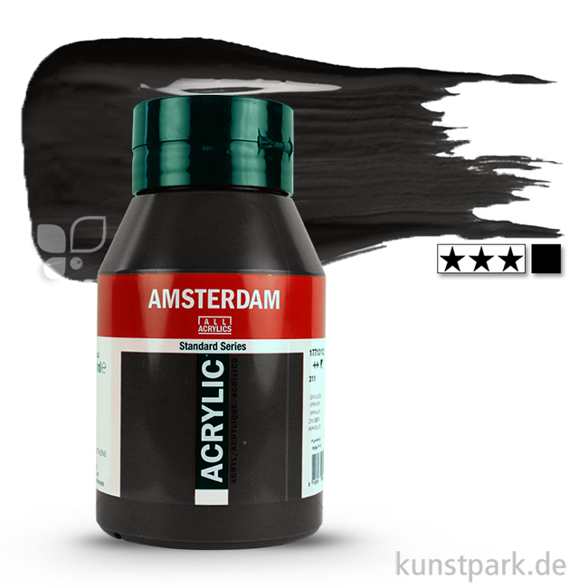 Artikelbild 1 des Artikels “Talens AMSTERDAM Acrylfarben 1 Liter Flasche | 702 Lampenschwarz“