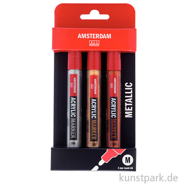 Artikelbild 1 des Artikels “Talens AMSTERDAM Acrylic Marker - Metallic Set 3x4 mm “
