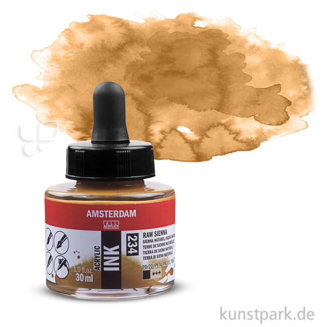 Artikelbild 1 des Artikels “Talens AMSTERDAM Acrylic Ink 30 ml Einzelfarbe | 234 Siena Natur“