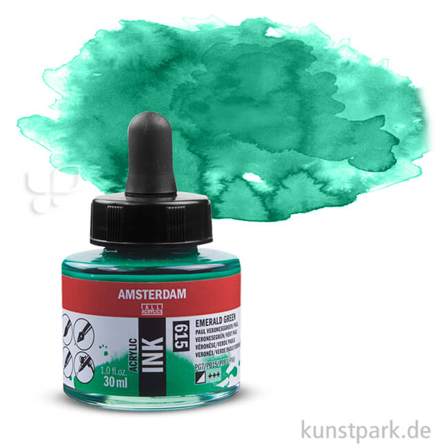 Artikelbild 1 des Artikels “Talens AMSTERDAM Acrylic Ink 30 ml Einzelfarbe | 615 Paul Veronesegrün“