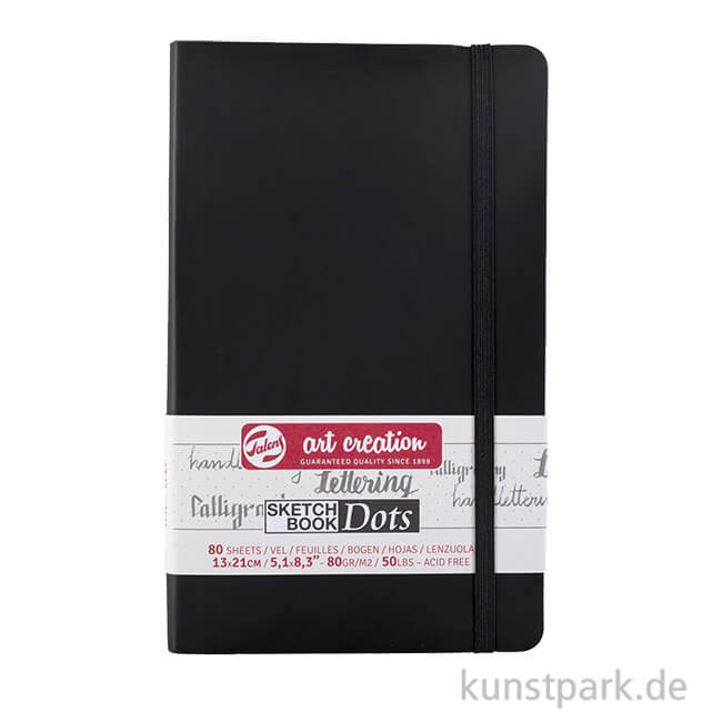 Artikelbild 1 des Artikels “Talens Art Creation Skizzenbuch Dots Journal Schwarz, 80 Blatt, 80g 13 x 21 cm“