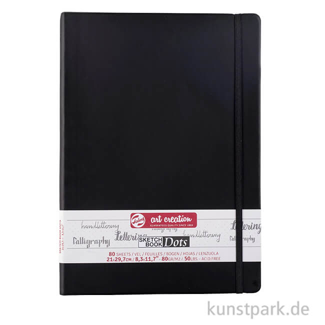 Artikelbild 1 des Artikels “Talens Art Creation Skizzenbuch Dots Journal Schwarz, 80 Blatt, 80g 21 x 30 cm (A4)“
