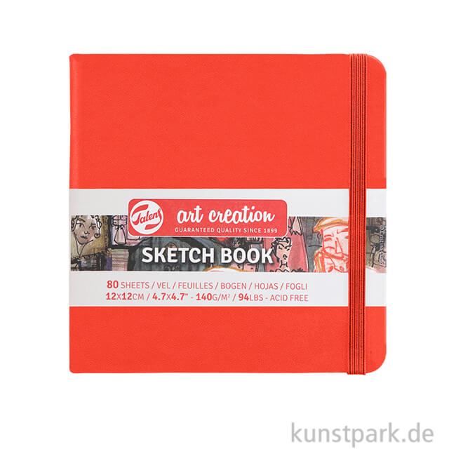 Artikelbild 1 des Artikels “Talens Art Creation - Skizzenbuch Rot, 80 Blatt, 140g 12 x 12 cm“