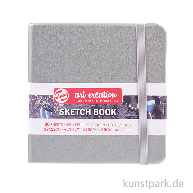 Artikelbild 1 des Artikels “Talens Art Creation - Skizzenbuch Shiny Silver, 80 Blatt, 140g 12 x 12 cm“