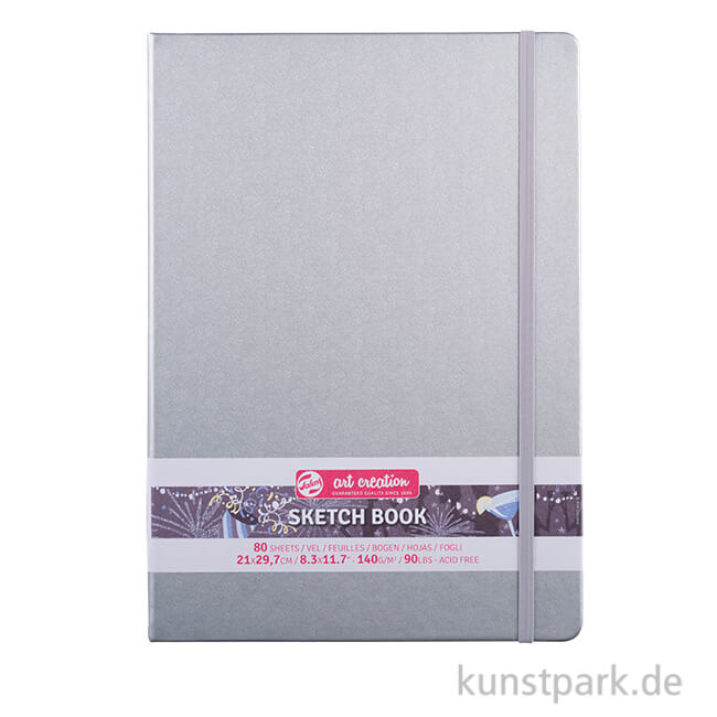 Artikelbild 1 des Artikels “Talens Art Creation - Skizzenbuch Shiny Silver, 80 Blatt, 140g 21 x 30 cm (A4)“