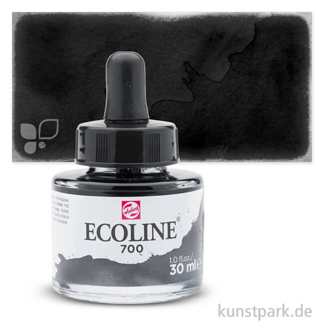 Artikelbild 1 des Artikels “Talens ECOLINE - Flüssige Wasserfarbe 30 ml | 700 Schwarz“