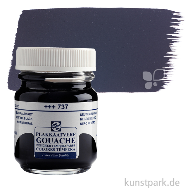 Artikelbild 1 des Artikels “Talens Gouache Extra Fine 50 ml | Neutralschwarz“