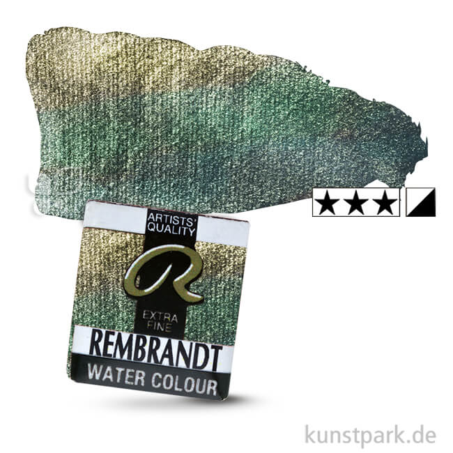 Artikelbild 1 des Artikels “Talens REMBRANDT Aquarellfarben 1/2 Näpfchen | 863 Chamäleon Blau Grün Gold“