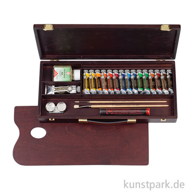 Artikelbild 1 des Artikels “Talens REMBRANDT Ölfarbe Holzkasten Traditional 15 x 15 ml Tuben und Zubehör “