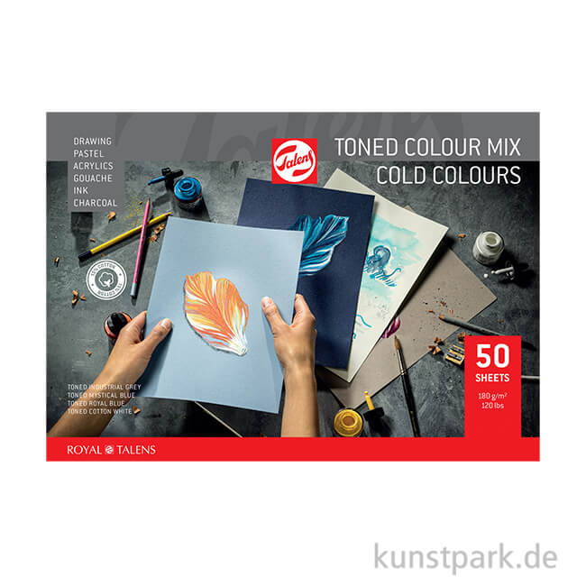 Artikelbild 1 des Artikels “Talens Toned Mixed Media Papier - Kalt Mix, 50 Blatt, 180 g DIN A4“