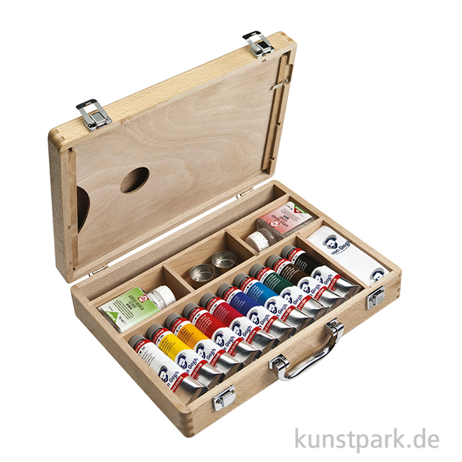 Artikelbild 1 des Artikels “Talens VAN GOGH Acrylfarben Holzkoffer mit viel Zubehör “